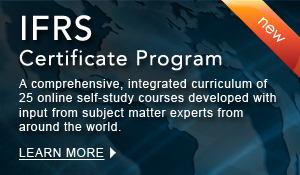 IFRS Certificate Program: A comprehensive, integrated curriculum of 25 online self-study courses developed with input from subject matter experts from around the world.
Learn More